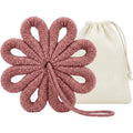 Pndwr Chenille Loop Rosette Bath Ball Dusty Rose - Product view