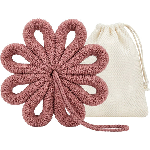 Pndwr Chenille Loop Rosette Bath Ball Dusty Rose - Product view