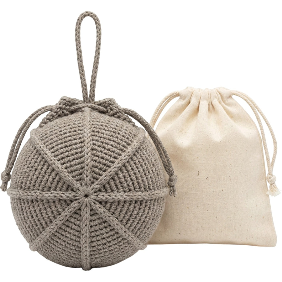 Pndwr Crochet Hemp Cotton Hollow Wash Ball Warm Gray